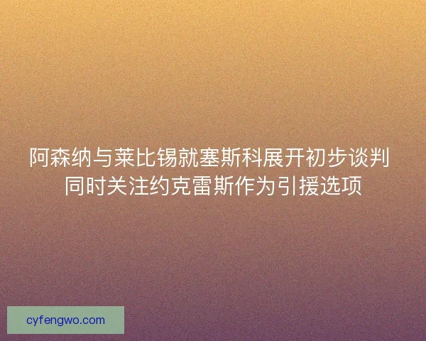 阿森纳与莱比锡就塞斯科展开初步谈判 同时关注约克雷斯作为引援选项